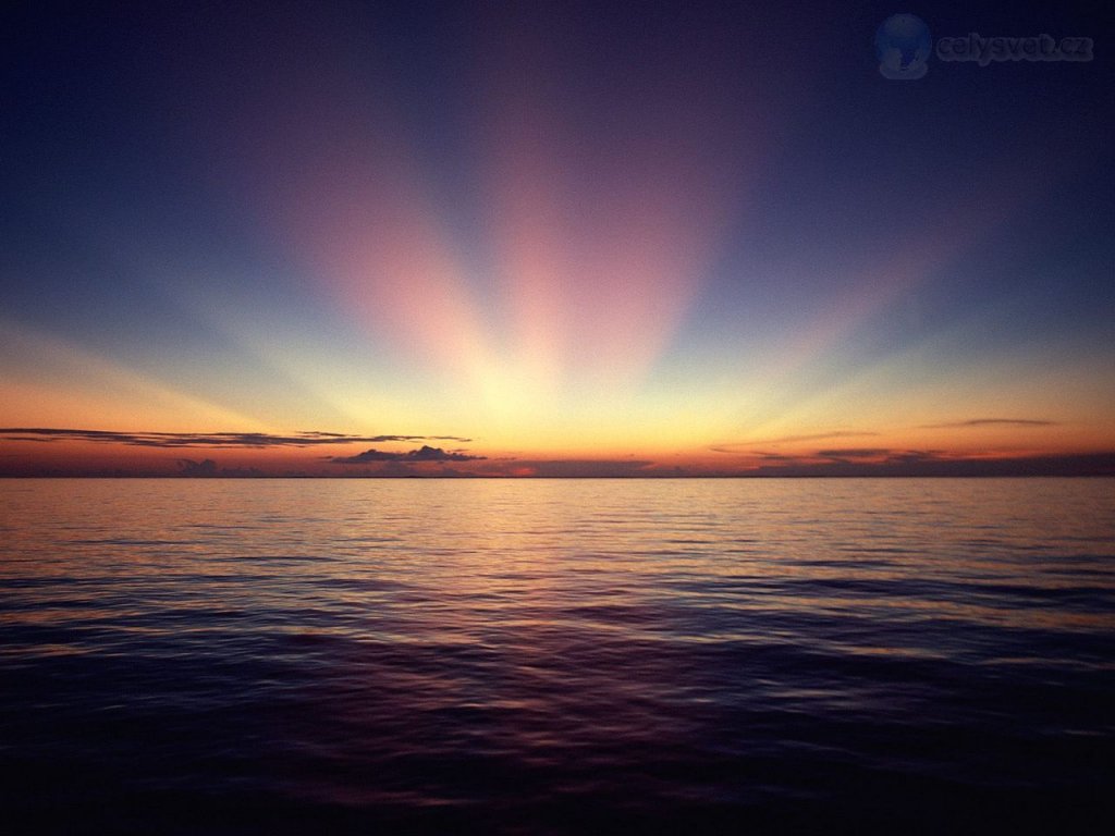 Foto: Sunset Over Strait Between Cozumel And The Yucatan Peninsula, Mexico