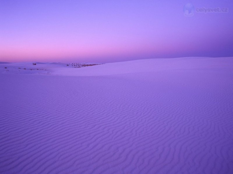 Foto: White Sands National Monument At Twilight, New Mexico